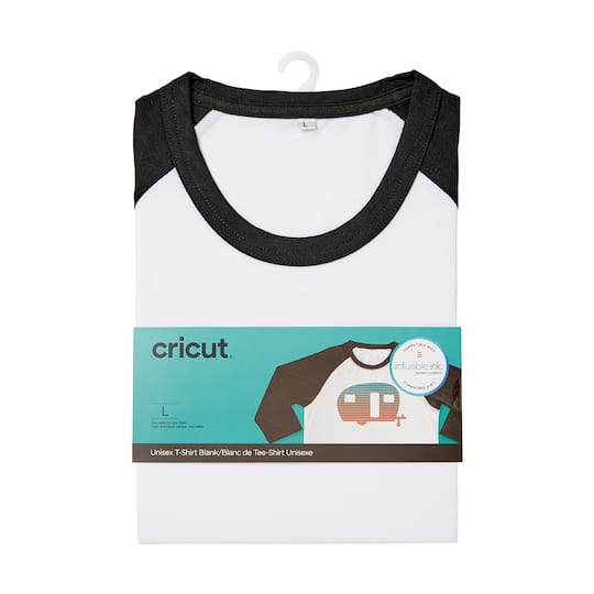 Cricut&#xAE; Unisex Adult Raglan Sleeve T-Shirt Blank